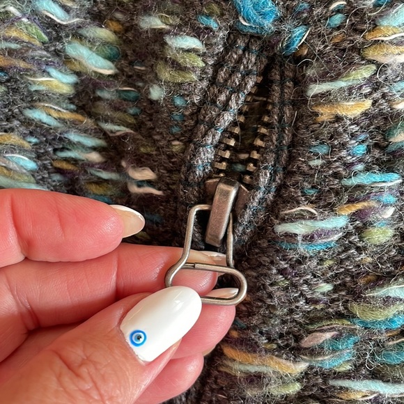 Anthropologie MOTH Keavy chunky tweed cardigan jacket sweater open front M - Picture 16 of 17